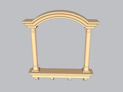 indian jodhpuri stone jharokha window 3d modal  3D model