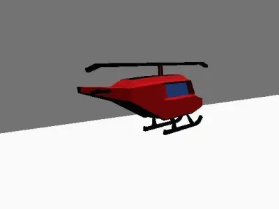 Low poly helicopter Low-poly 3D model from CGTrader