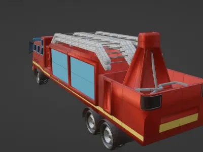 fire fighter lorry 3D model