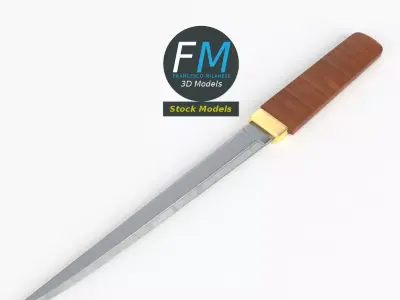Japanese tanto knife  3D model