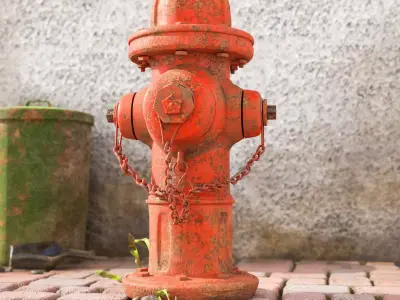 Highypoly Fire Hydrant  3D model