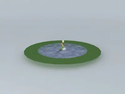 MERMAID person in pond 3D model