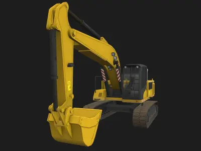 Excavator R Low-poly 3D model