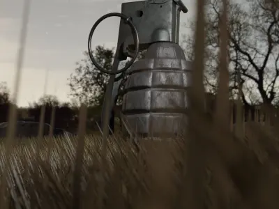 Grenade for game and animation projects  3D model