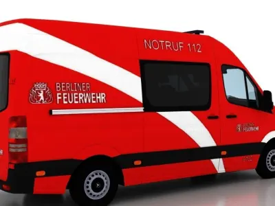 Mercedes Benz Sprinter L2H2 2015 Germany Ambulance 3D model