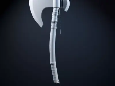Battle Axe Low-poly 3D model 28
