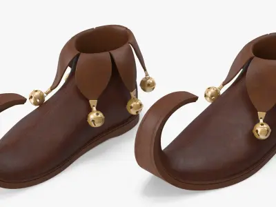  Elf Shoes Brown with Bells 