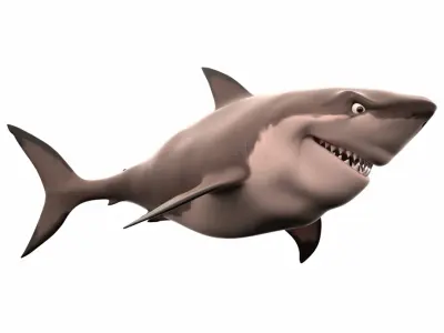 White Shark Toon 3D model