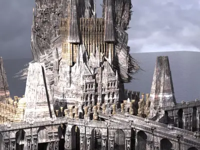Dukes Dark Castle Kitbash  2  3D model