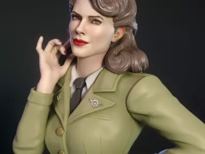 Peggy Carter from Captain America 3D print model