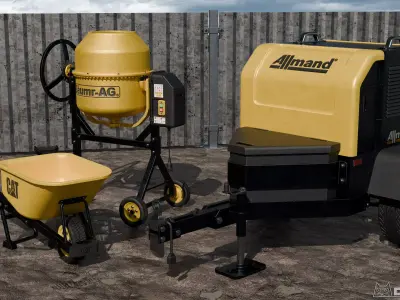 Construction Equipment Low-poly 3D model