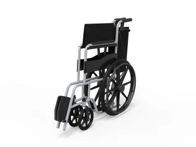 wheelchair  wheel chair  folded unfolded 3D print model