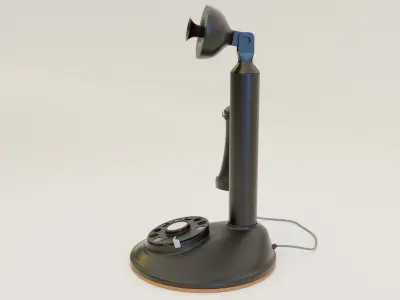 Candlestick  vintage phone 3D model