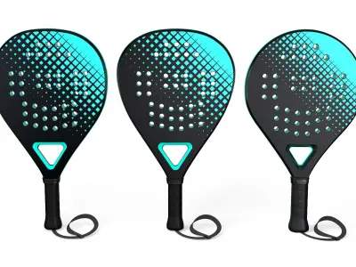 Padel Tennis Rackets  3D model