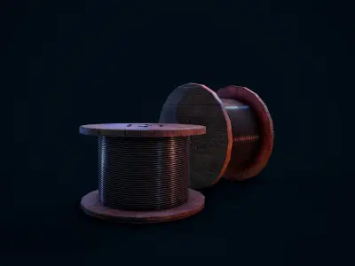 Cable Coil Low-poly 3D model purchase