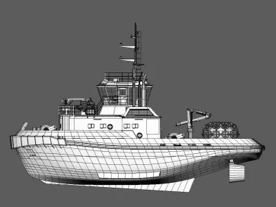  Smith Damietta tugboat  Low-poly 3D model