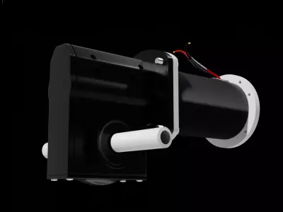 Worm Gear Electric Motor 3D model