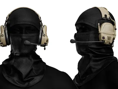 OPSCORE AMP HEADSET Low-poly 3D model