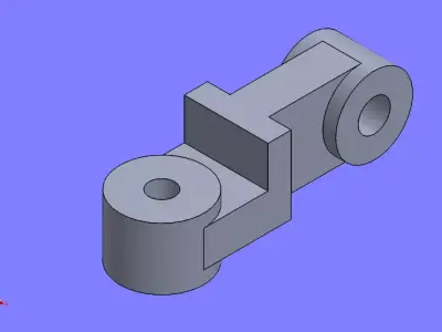 solidtutorial046 metal part with hole in it Free 3D model