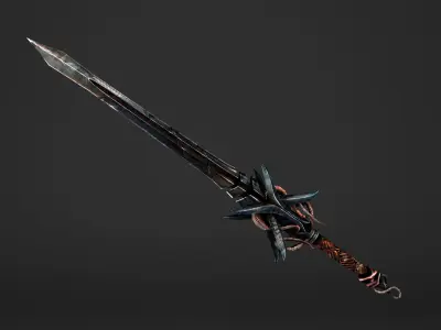 Scissor Sword Low-poly 3D model