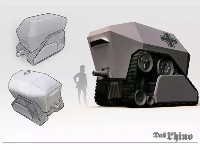 WWII German Concept Tank Free 3D model