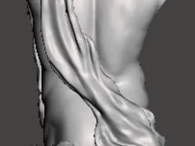 Antique male torso SMOOTH 3D print model