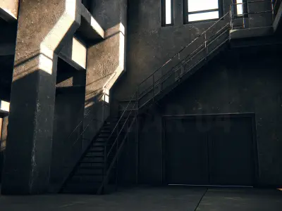 Hangar 04 PBR Low-poly 3D model
