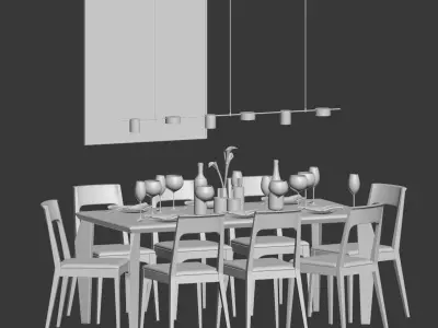 Dinning Set 21 3D model