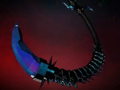 Scythe staff model 3D model