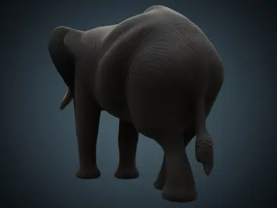 Elephant 1 Lowpoly Low-poly 3D model