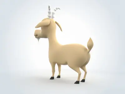 Cartoon Goat 3D model
