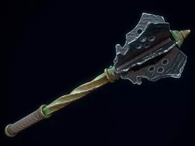 Medieval Mace Low-poly 3D model