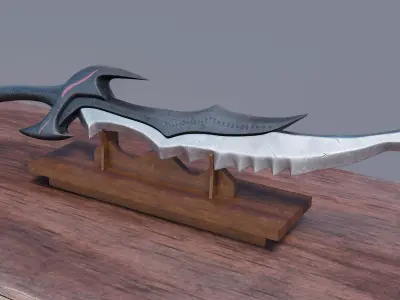 Dagger pair of swords Low-poly 3D model
