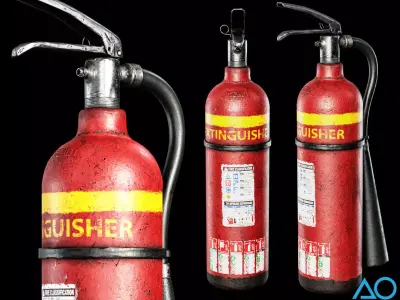 Fire Extinguisher Low-poly 3D model 33