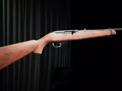 PBR - Ruger 10 22 Carbine Rifle - Game-Ready 3D Asset Low-poly 3D model