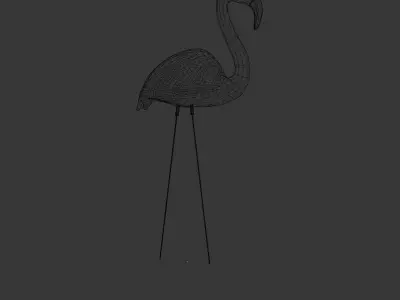 Exterior Flamingo Low-poly 3D model