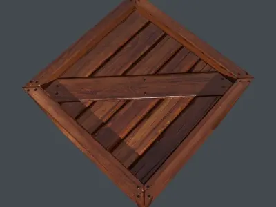 Crate - PBR wooden 3D model