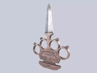 Bladed knuckle Low-poly 3D model