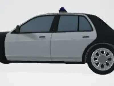 Police Car 3D Model for Gaming Low-poly 3D model