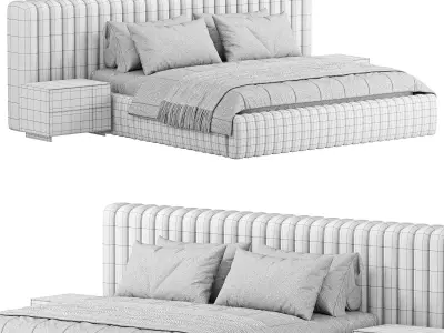 UNI Bed Low-poly 3D model