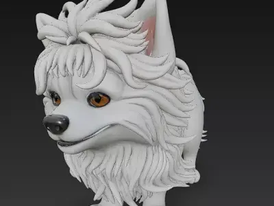 Handsome Dog Realistic 3D Model Basic - Low Poly Realistic Low-poly 3D model