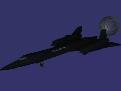 Lockheed SR-71 Blackbird Low-poly 3D model purchase