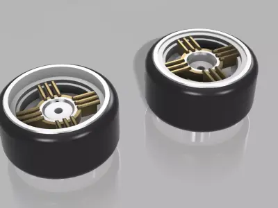 DEVIL SHADOW JDM 2 pack wheels set in HW scale 3D print model