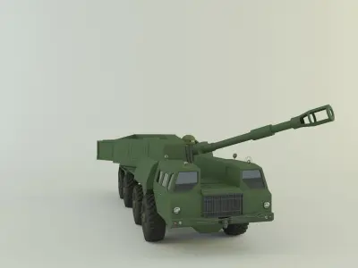 Russian Defense Gun A-222 3D model