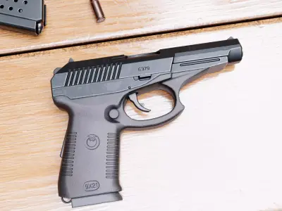 SR-1 Vektor pistol Low-poly 3D model