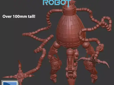 Giant Tentacle-Armed Robot Free 3D print model