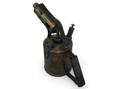 Blowtorch 2 old gas can Low-poly 3D model