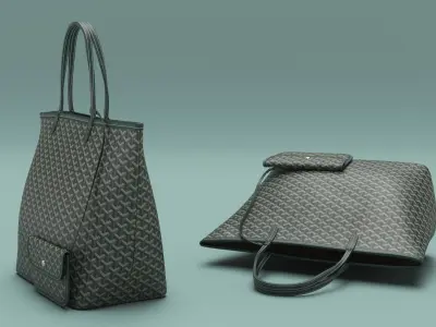  Goyard St Louis GM Bag with Wallet Green 