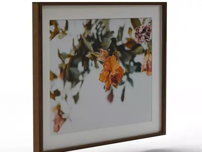 Brushed Antique Bronze Wall Art Picture Frame Low-poly 3D model