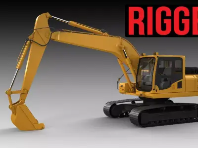 Excavator  RIGGED 3D model